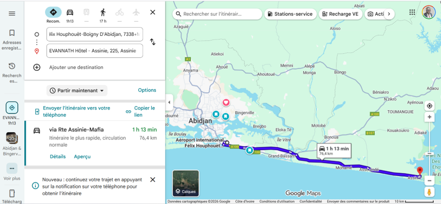 Carte de localisation Assinie